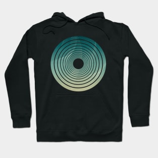 Blue gold Geometric circle abstract Hoodie